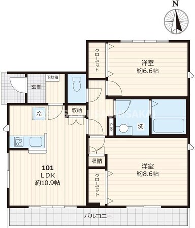 武蔵境駅 徒歩22分 1階の物件間取画像